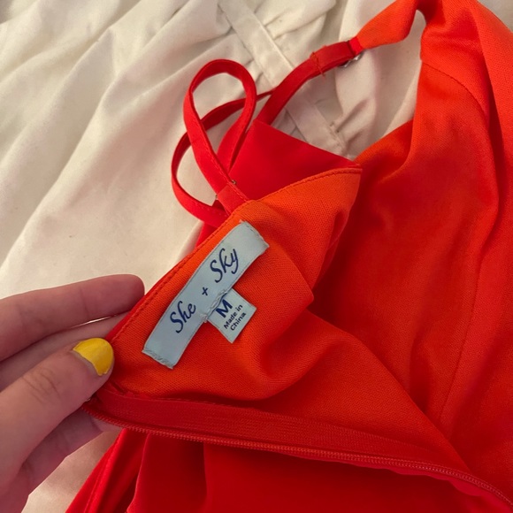 Red/Coral Romper - Picture 6 of 6